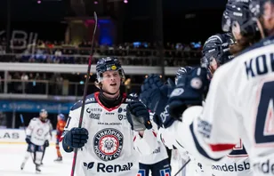 Trots förlust gjorde Fredrik Karlström sitt första mål för säsongen. 