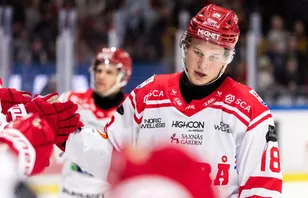 Eddie Genborg jublar efter sitt mål mot Luleå.