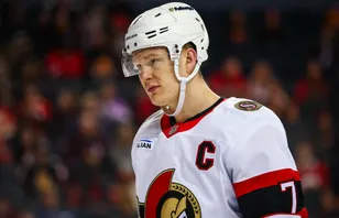 Brady Tkachuk ska ha bestämt sig för att lämna Ottawa Senators redan 2022. Foto: Sergei Belski-Imagn Images