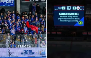 Matchen avbröts: "På väg till sjukhus"