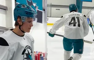 Ivar Stenberg har genomfört sitt första träningspass med San Jose.
Foto: Bildbyrån.