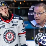 Situationen är oroväckande både på och utanför isen för Linköping HC, konstaterar Mike Helber.
Foto: Jonathan Näckstrand / BILDBYRÅN (montage)