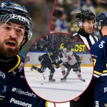 Lukas Rousek rasar efter att ha blivit utvisad för filmning. 