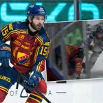 Nikolas Brouillard åkte på en otäck smäll mot LHC.