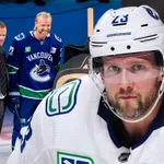 Alexander Edler återförenas med Sedin-bröderna. Foto: David Kirouac/CSM via ZUMA Wire och Bildbyrån (montage).