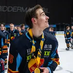 Arvid Drott byter Djurgården mot WHL-spel. Foto: Bildbyrån/Jonathan Näckstrand.