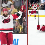 Jordan Staal fortsätter att vräka in mål i Stanley Cup-finalen. Foto: AP Photo/John Locher
