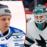 Isak Posch och Magnus Chrona går i varsin riktning i en trejd mellan Colorado och Nashville. Foto: Bildbyrån & Imagn Images